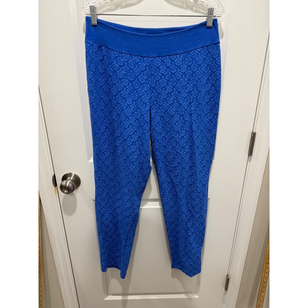 Fresh Produce Womens Leggings Damask Floral Print Blue Size L